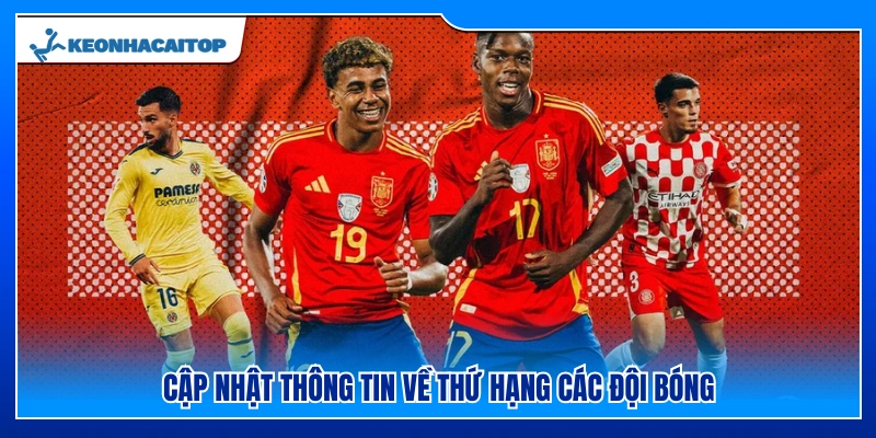 Thông tin mới nhất về vị trí các đội bóng